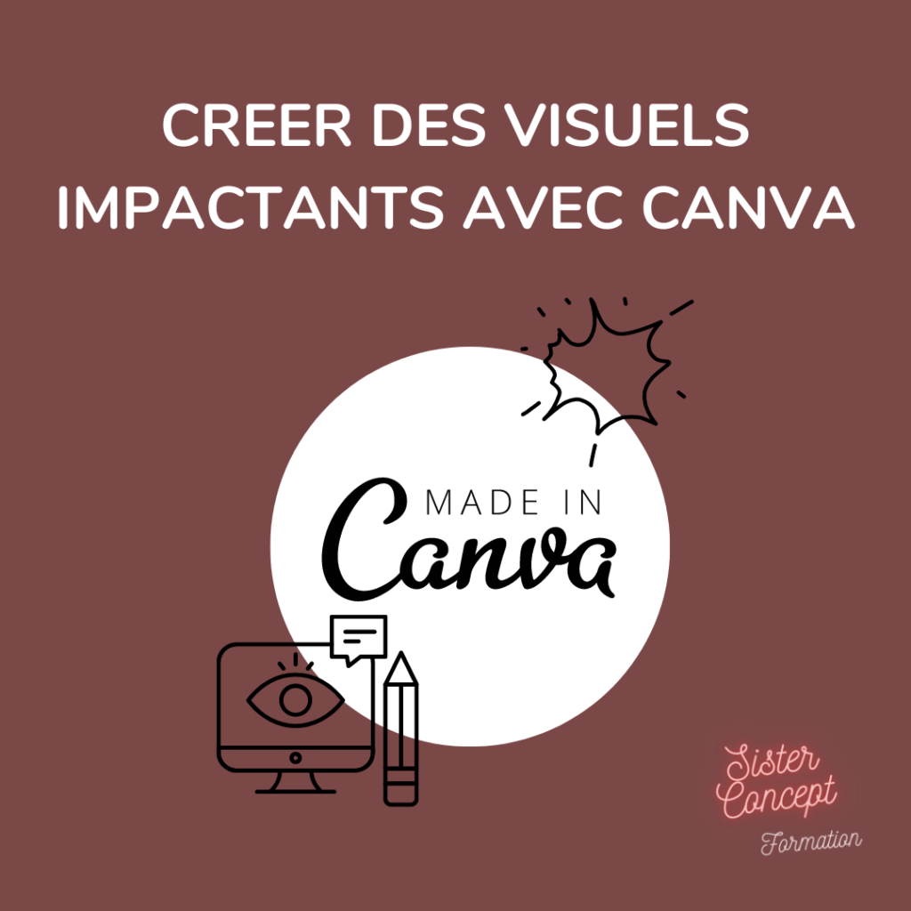 Formation créer des visuels impactants avec CANVA Sister concept formation