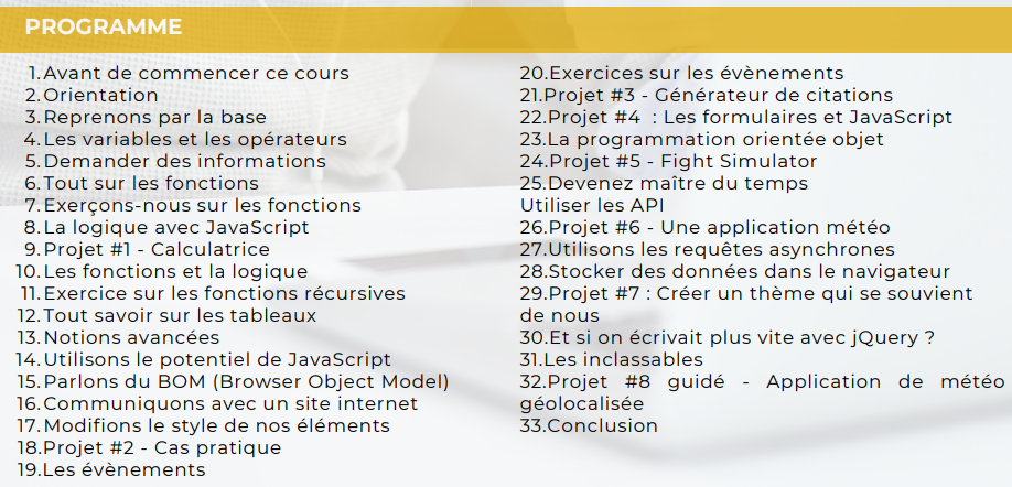 Programme formation Javascript : Les fondamentaux Sister Concept Formation - Organisme de Formation Lozère