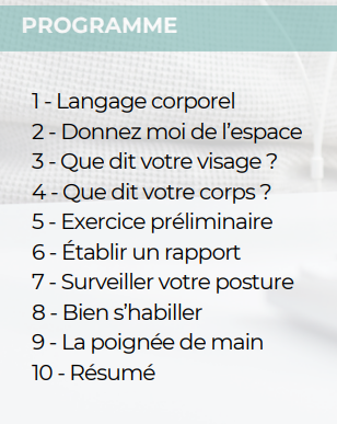 Programme formation Les secrets du body language Sister Concept Formation - Organisme de Formation Lozère