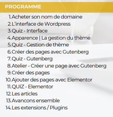 Programme formation L’essentiel de Wordpress 5 Sister Concept Formation - Organisme de Formation Lozère