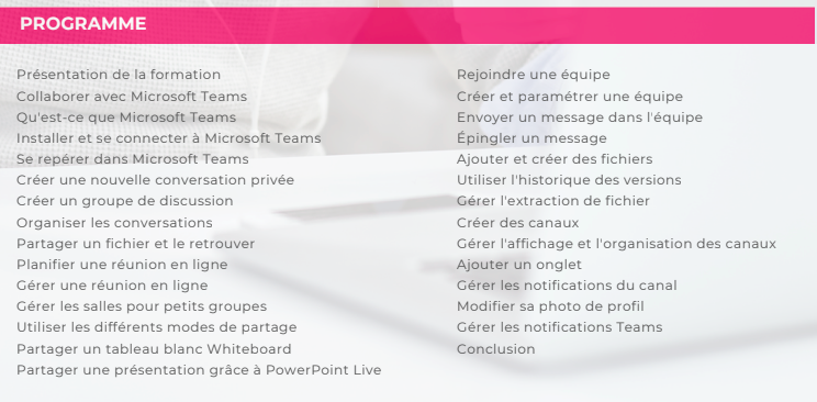 Apprendre à utiliser teams de microsoft 365